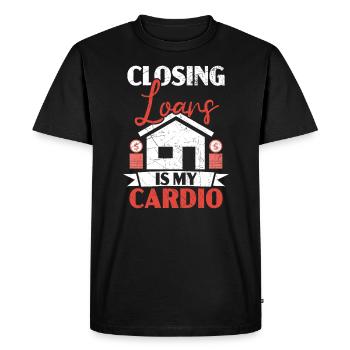 La clôture des prêts est mon agent de prêt hypothécaire cardio - T-shirt Premium bio Homme - noir - Devant - Nico (187cm)
