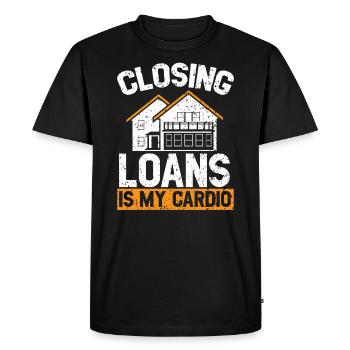 La clôture des prêts est mon agent de prêt hypothécaire cardio - T-shirt Premium bio Homme - noir - Devant - Nico (187cm)