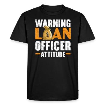 Avertissement Agent de crédit Attitude Mortgage Whisperer - T-shirt Premium bio Homme - noir - Devant - Nico (187cm)