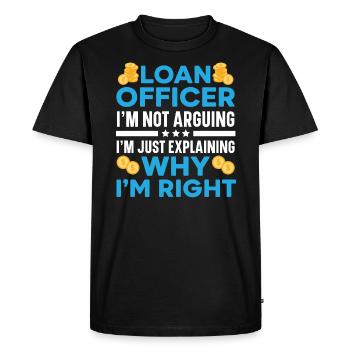 Credit Officer Job Profession Debt Loan Officer - Men's Premium Organic T-Shirt - black - Front - Nico (187cm)