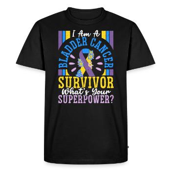 Bladder Cancer Survivor Bladder Cancer Awareness - Men's Premium Organic T-Shirt - black - Front - Nico (187cm)