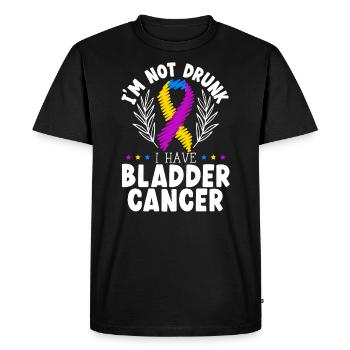 Cancer de la vessie Guerrier Sensibilisation au cancer de la vessie - T-shirt Premium bio Homme - noir - Devant - Nico (187cm)