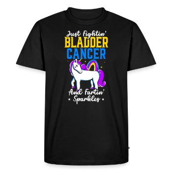 Bladder Cancer Warrior Bladder Cancer Awareness - Men's Premium Organic T-Shirt - black - Front - Nico (187cm)