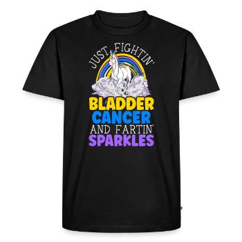Bladder Cancer Warrior Bladder Cancer Awareness - Men's Premium Organic T-Shirt - black - Front - Nico (187cm)
