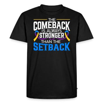 Le retour est toujours plus fort que le revers - T-shirt Premium bio Homme - noir - Devant - Nico (187cm)