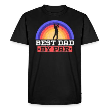 Meilleur papa par Fathers Day Papa Paternité Papa Papa Papa Papa - T-shirt Premium bio Homme - noir - Devant - Nico (187cm)