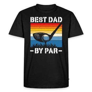 Meilleur papa par Fathers Day Papa Paternité Papa Papa Papa Papa - T-shirt Premium bio Homme - noir - Devant - Nico (187cm)
