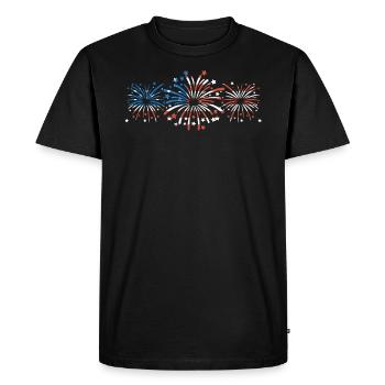 Amérique patriotique États-Unis Drapeau 4 juillet Américain - T-shirt Premium bio Homme - noir - Devant - Nico (187cm)