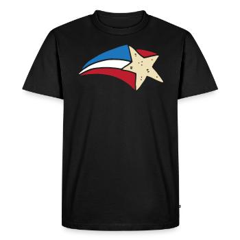 Amérique patriotique États-Unis Drapeau 4 juillet Américain - T-shirt Premium bio Homme - noir - Devant - Nico (187cm)