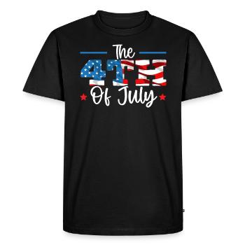 Amérique patriotique États-Unis Drapeau 4 juillet Américain - T-shirt Premium bio Homme - noir - Devant - Nico (187cm)