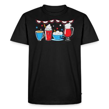 Amérique patriotique États-Unis Drapeau 4 juillet Américain - T-shirt Premium bio Homme - noir - Devant - Nico (187cm)
