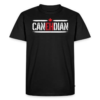 Happy Canada Day Canadian Canada Flag Maple Leaf - Men's Premium Organic T-Shirt - black - Front - Nico (187cm)