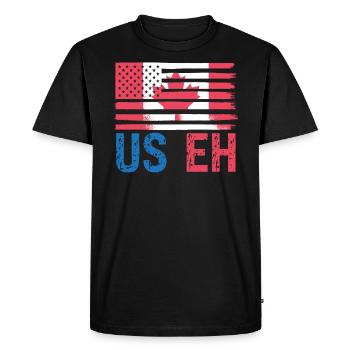 Happy Canada Day Canadian Canada Flag Maple Leaf - Men's Premium Organic T-Shirt - black - Front - Nico (187cm)