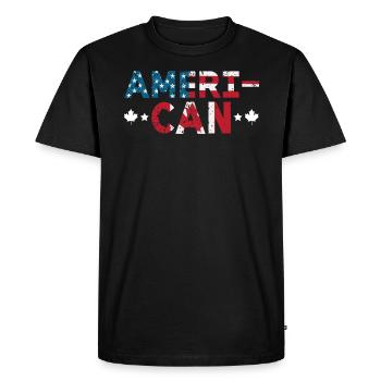 Happy Canada Day Canadian Canada Flag Maple Leaf - Men's Premium Organic T-Shirt - black - Front - Nico (187cm)