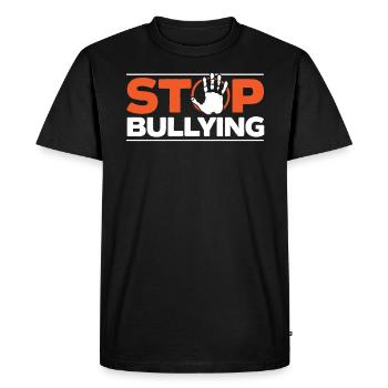 Stop Bullying Kindness Anti Bullying Orange Day - T-shirt Premium bio Homme - noir - Devant - Nico (187cm)