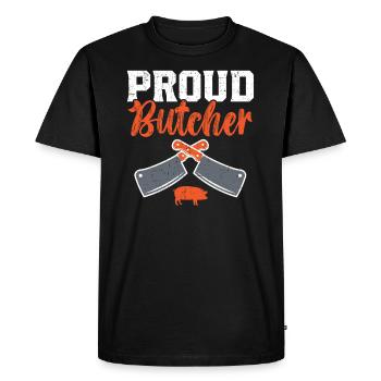 Boucher Dictons Boucherie Profession Boucherie Profession Boucherie Boucherie Boucherie Boucherie Profession Boucherie Boucherie - T-shirt Premium bio Homme - noir - Devant - Nico (187cm)