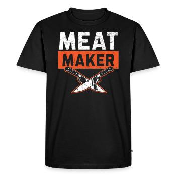 Boucher Dictons Boucherie Profession Boucherie Profession Boucherie Boucherie Boucherie Boucherie Profession Boucherie Boucherie - T-shirt Premium bio Homme - noir - Devant - Nico (187cm)
