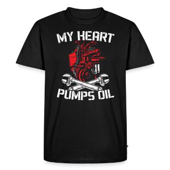 Les mécaniciens diesel ont de plus gros outils Mécanicien automobile - T-shirt Premium bio Homme - noir - Devant - Nico (187cm)