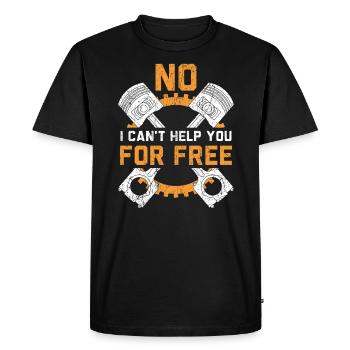 Non, je ne peux pas vous aider gratuitement Engine Auto Mechanic - T-shirt Premium bio Homme - noir - Devant - Nico (187cm)