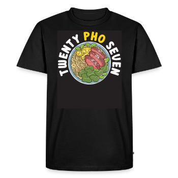 Vingt nouilles vietnamiennes Pho Seven Cuisine asiatique - T-shirt Premium bio Homme - noir - Devant - Nico (187cm)