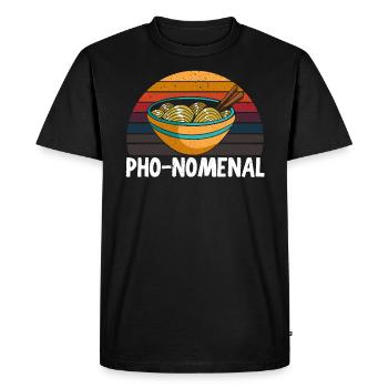 Pho Lover Chopsticks Nouilles vietnamiennes Cuisine asiatique - T-shirt Premium bio Homme - noir - Devant - Nico (187cm)