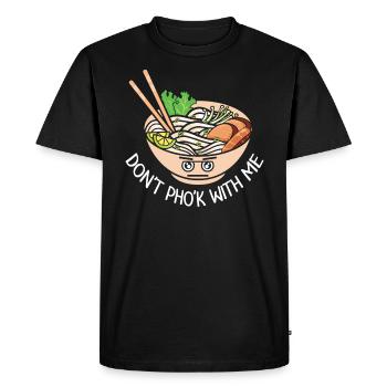 Pho Lover Chopsticks Nouilles vietnamiennes Cuisine asiatique - T-shirt Premium bio Homme - noir - Devant - Nico (187cm)