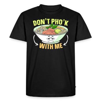 Pho Lover Chopsticks Nouilles vietnamiennes Cuisine asiatique - T-shirt Premium bio Homme - noir - Devant - Nico (187cm)