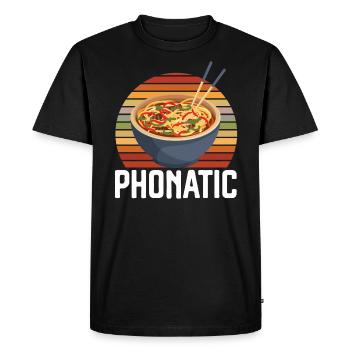 Pho Lover Chopsticks Nouilles vietnamiennes Cuisine asiatique - T-shirt Premium bio Homme - noir - Devant - Nico (187cm)