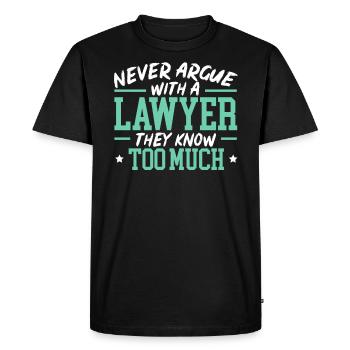 Judge Trial Courtroom Law Justice Attorney Lawyer - Men's Premium Organic T-Shirt - black - Front - Nico (187cm)