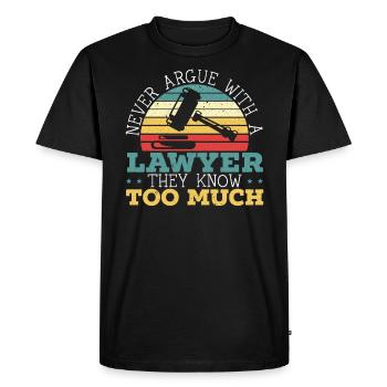 Judge Trial Courtroom Law Justice Attorney Lawyer - Men's Premium Organic T-Shirt - black - Front - Nico (187cm)