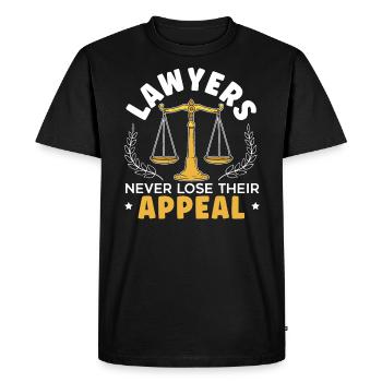 Juge Instance Salle d’audience Droit Justice Avocat Avocat - T-shirt Premium bio Homme - noir - Devant - Nico (187cm)