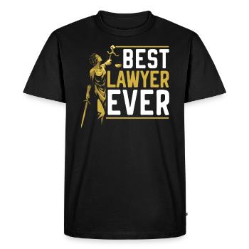Juge Instance Salle d’audience Droit Justice Avocat Avocat - T-shirt Premium bio Homme - noir - Devant - Nico (187cm)