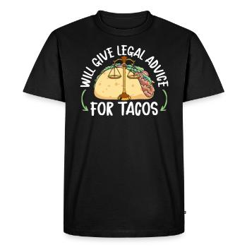 Donnera des conseils juridiques pour Tacos Attorney Lawyer - T-shirt Premium bio Homme - noir - Devant - Nico (187cm)