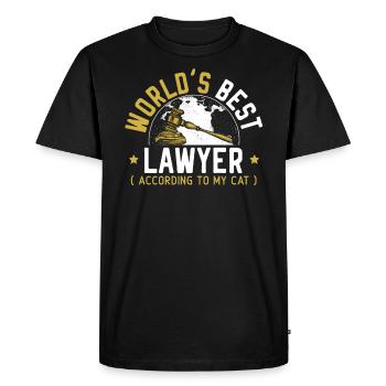 Juge Instance Salle d’audience Droit Justice Avocat Avocat - T-shirt Premium bio Homme - noir - Devant - Nico (187cm)