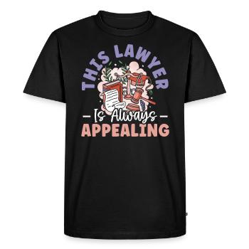 Juge Instance Salle d’audience Droit Justice Avocat Avocat - T-shirt Premium bio Homme - noir - Devant - Nico (187cm)