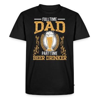 Fathers Day Papa Best Dad Ever Fatherhood Daddy - Men's Premium Organic T-Shirt - black - Front - Nico (187cm)