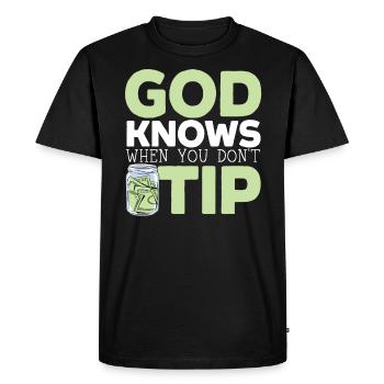 Waiter Waitress Bartender Mixologist Bartending - Men's Premium Organic T-Shirt - black - Front - Nico (187cm)