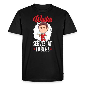 Waiter Waitress Bartender Mixologist Bartending - Men's Premium Organic T-Shirt - black - Front - Nico (187cm)