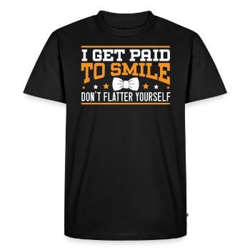 Waiter Waitress Bartender Mixologist Bartending - Men's Premium Organic T-Shirt - black - Front - Nico (187cm)
