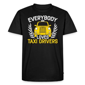 Tout le monde aime les chauffeurs de taxi Chauffeur de taxi - T-shirt Premium bio Homme - noir - Devant - Nico (187cm)
