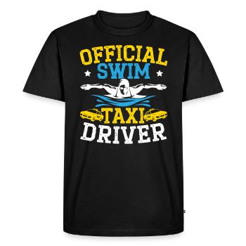 Chauffeur de taxi officiel de natation Chauffeur de taxi Chauffeur de taxi - T-shirt Premium bio Homme - noir - Devant - Nico (187cm)