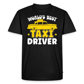 Meilleur chauffeur de taxi au monde Chauffeur de taxi Chauffeur de taxi Cabbie - T-shirt Premium bio Homme - noir - Devant - Nico (187cm)