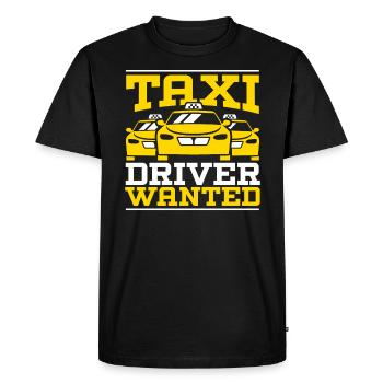 Chauffeur de taxi recherché Chauffeur de taxi Cabbie - T-shirt Premium bio Homme - noir - Devant - Nico (187cm)