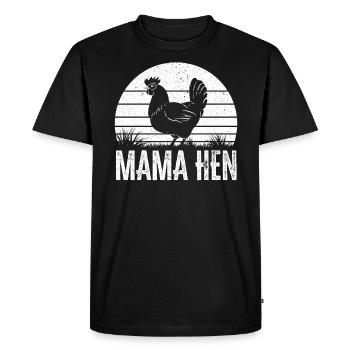 Éleveur de poulet Chuchoteur de poulet Animal de ferme - T-shirt Premium bio Homme - noir - Devant - Nico (187cm)