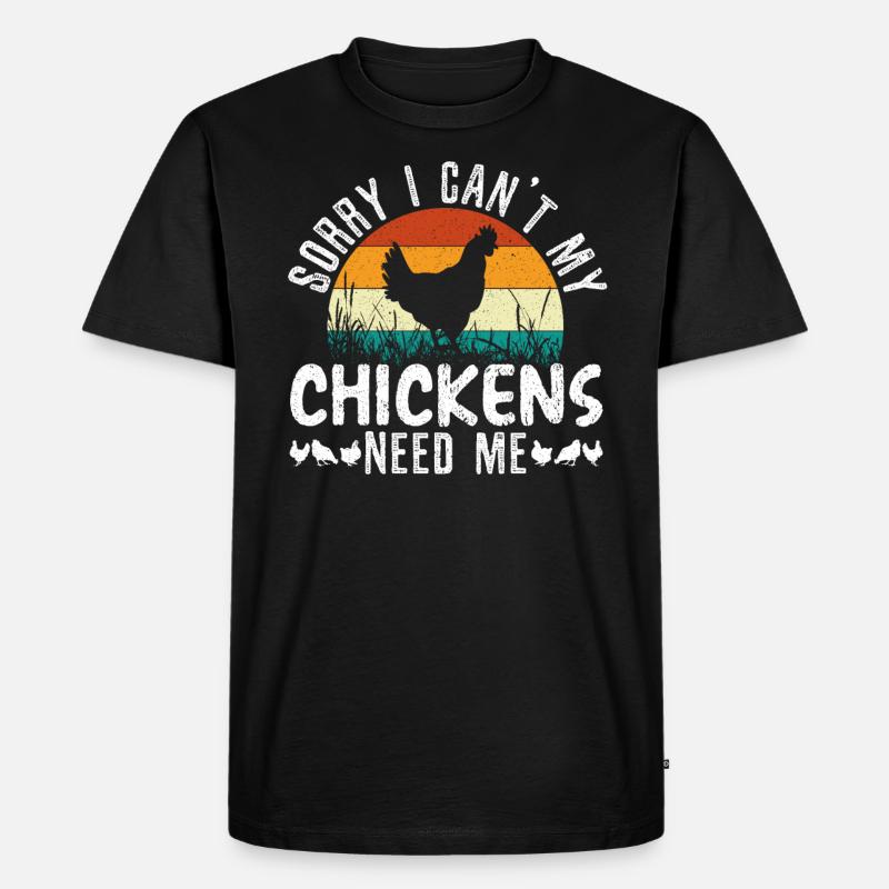 Hühnerzüchter Hühnerflüsterer Nutztier - Männer Premium Bio T-Shirt - Schwarz