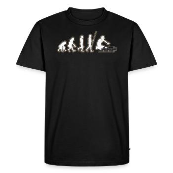 Briques Briques Ouvrier de la construction Briqueteur-maçon - T-shirt Premium bio Homme - noir - Devant - Nico (187cm)