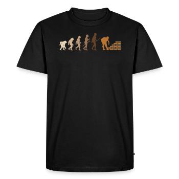 Briques Briques Ouvrier de la construction Briqueteur-maçon - T-shirt Premium bio Homme - noir - Devant - Nico (187cm)