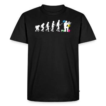 Paintball Evolution Paintball Player Paintballer - T-shirt Premium bio Homme - noir - Devant - Nico (187cm)