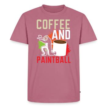 Kaffeetrinker Paintballspieler Paintballer - Männer Premium Bio T-Shirt - Mauve - Vorne - Nico (187cm)