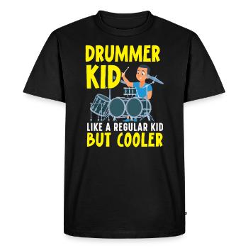 Drummer Musical Instrument Musician Drum Player - Men's Premium Organic T-Shirt - black - Front - Nico (187cm)